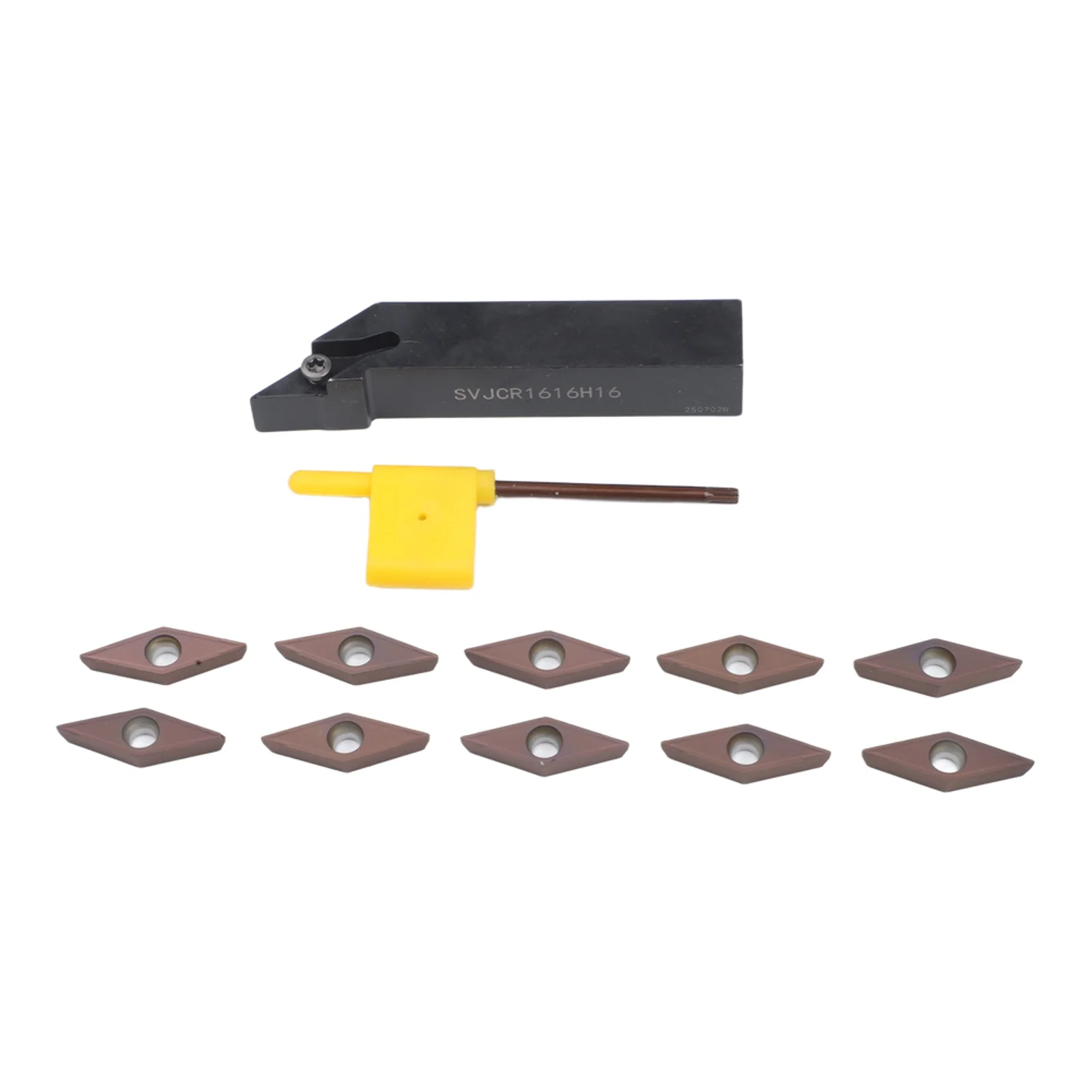 Carbide Inserts for lathe Tool Right Hand Turning Tool Holder VCMT160404 VCMT331 10 Pcs 93 Degrees SVJCR1616H16 for durable