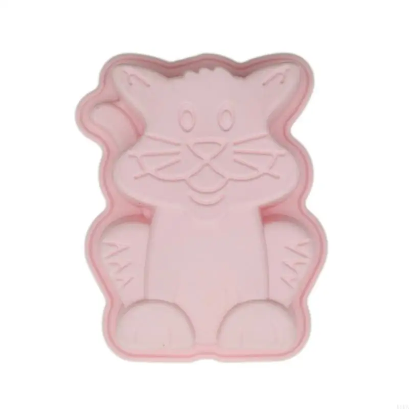 

896A Kitten Green Bean Cake Sugar Mold Fondant Cake Silicone Baking Mould