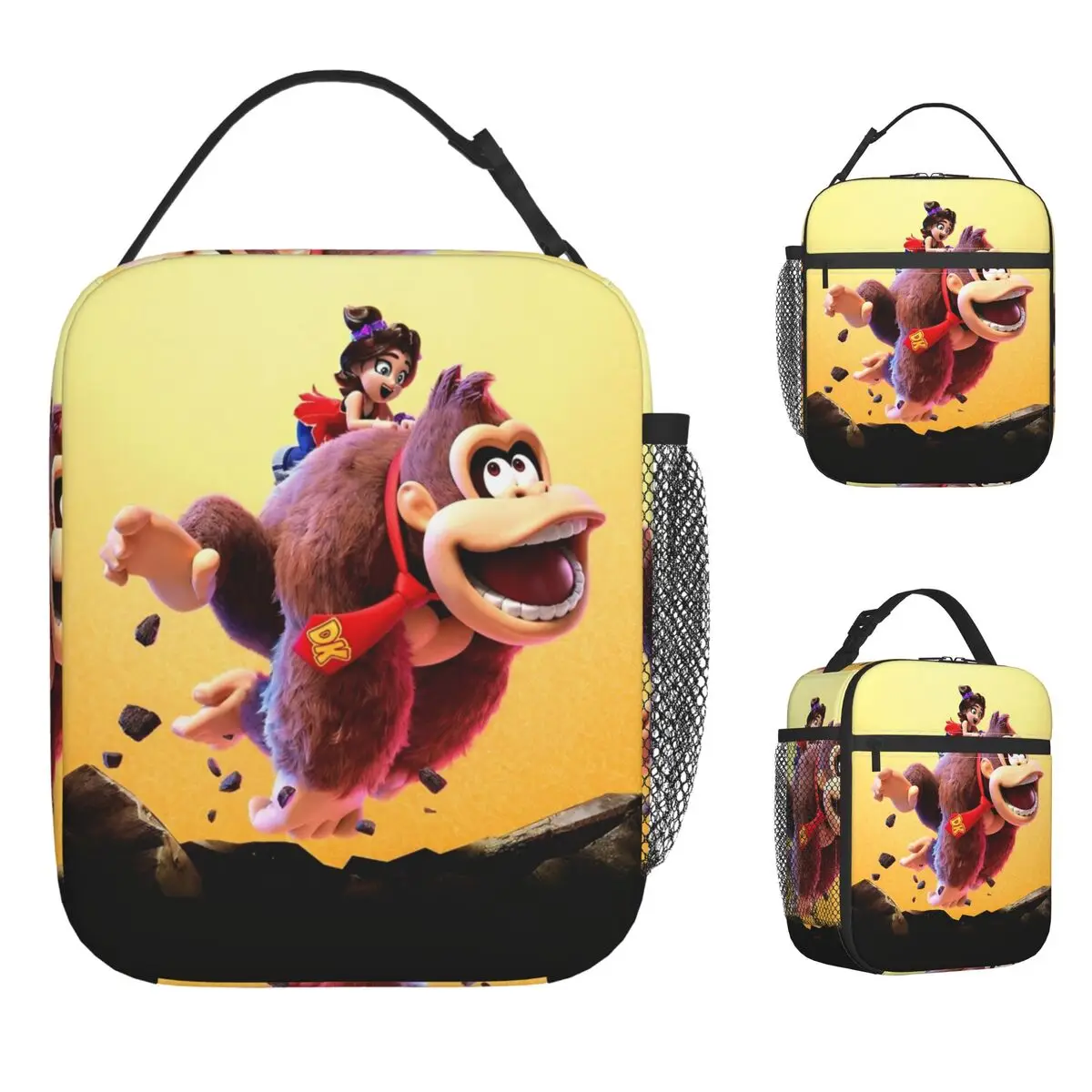 

Bananzas Lunch Bag Donkeys Kongs Aesthetic Lunch Box Office Convenient Thermal Lunch Bags For Unisex Oxford Graphic Cooler Bag