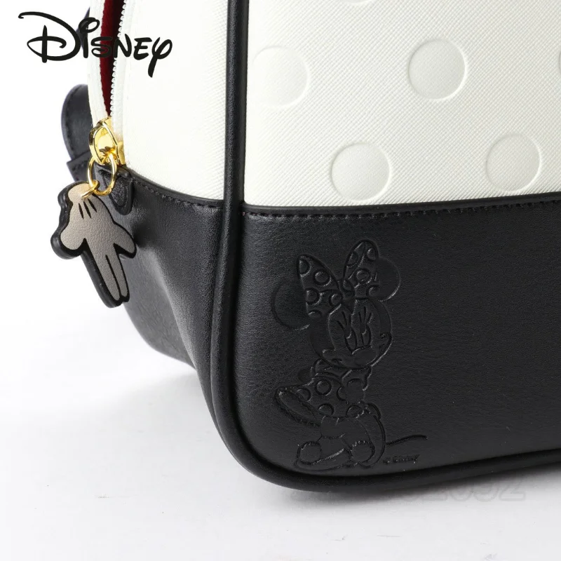 Disney 2025 New Mickey Mouse Women\'s Backpack PU Cute Girls School Bag Fashion Cartoon Luxury Brand Travel Women\'s Backpack