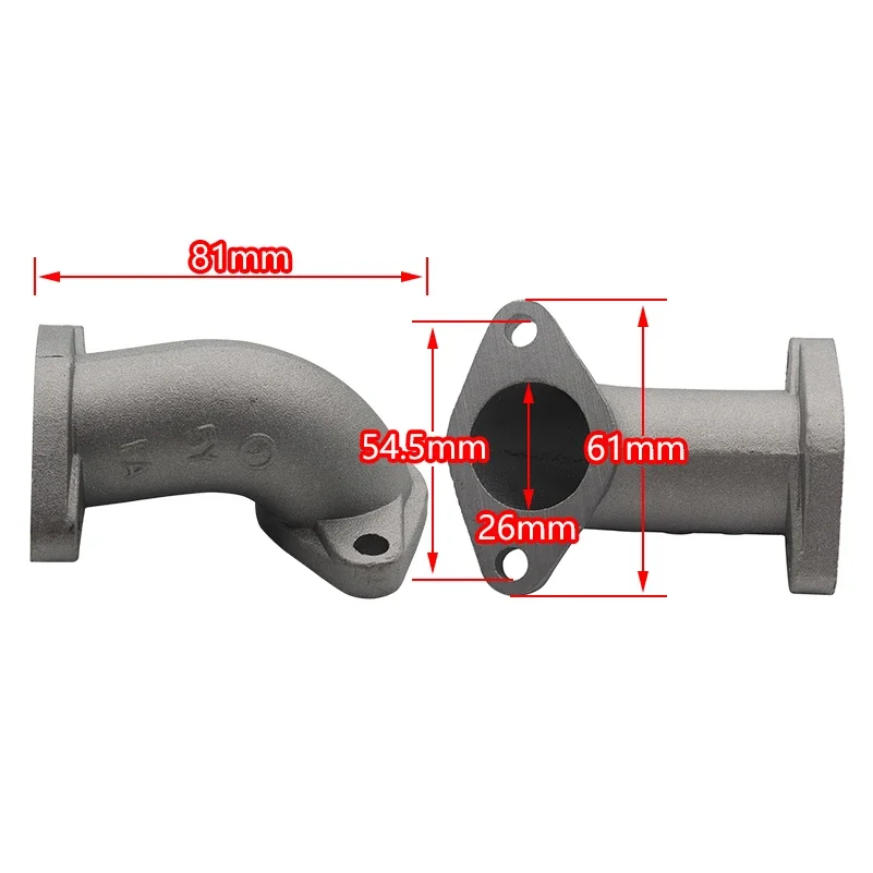 Motorcycle Intake manifold throat Carburetor Intake-Pipe Dirt-Bike For  Horizontal engine 50cc 70cc 90cc 110cc 125cc 150cc