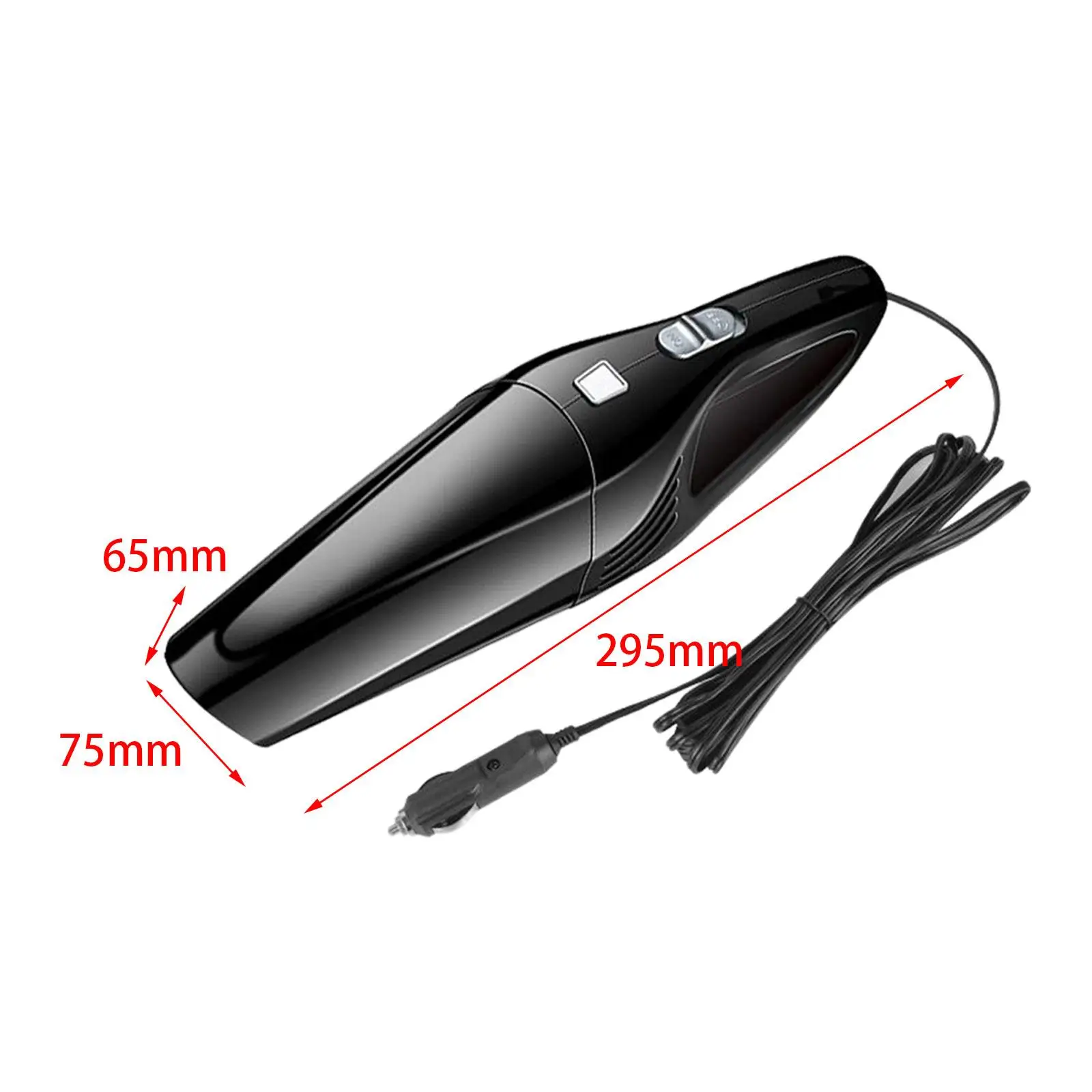 เครื่องดูดฝุ่นรถยนต์แบบพกพากําลังสูง 12V สําหรับการทําความสะอาดรายละเอียดขนสัตว์เลี้ยง