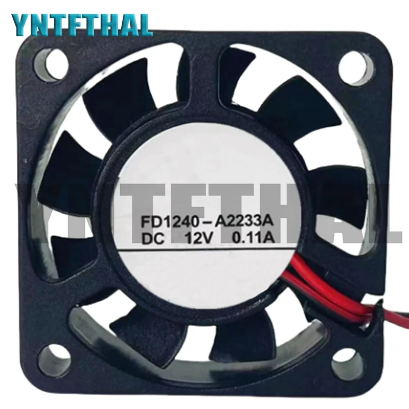 New FD1240-A2233A DC 12V 0.11A 40x40x10MM 2-Wire Square Fan