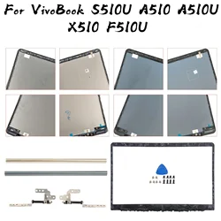 Parts For VivoBook S510U A510 A510U X510 F510U S510 F510 s5100 Metal LCD Back Cover/Bezel/hinges Housing case Repair
