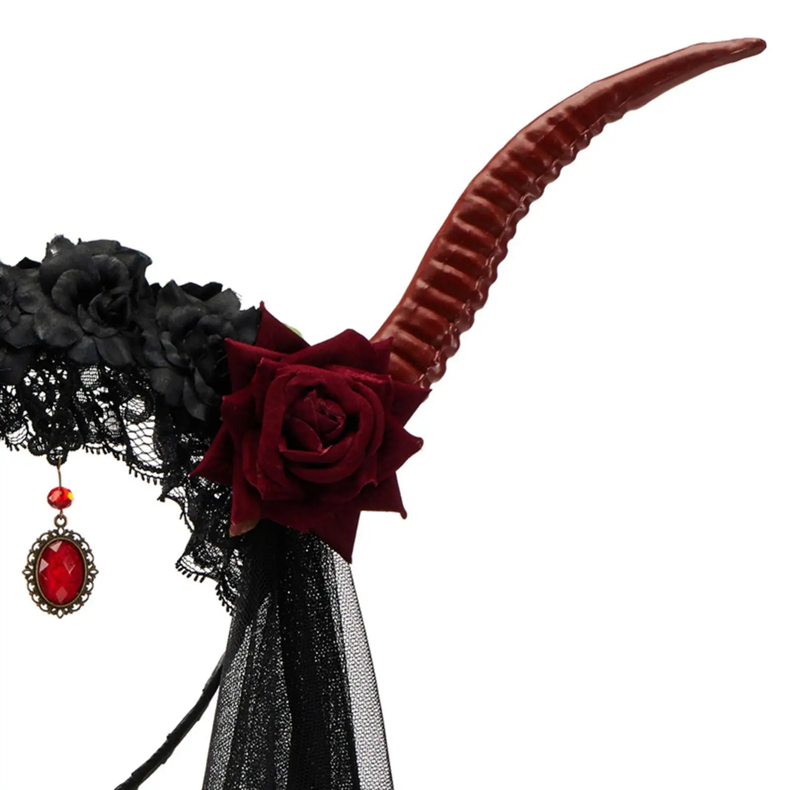 Net Headband Dress up Costume Accessory Hair Hoop Devil Headband for Cosplay Role Playing Halloween Costume Short Hair