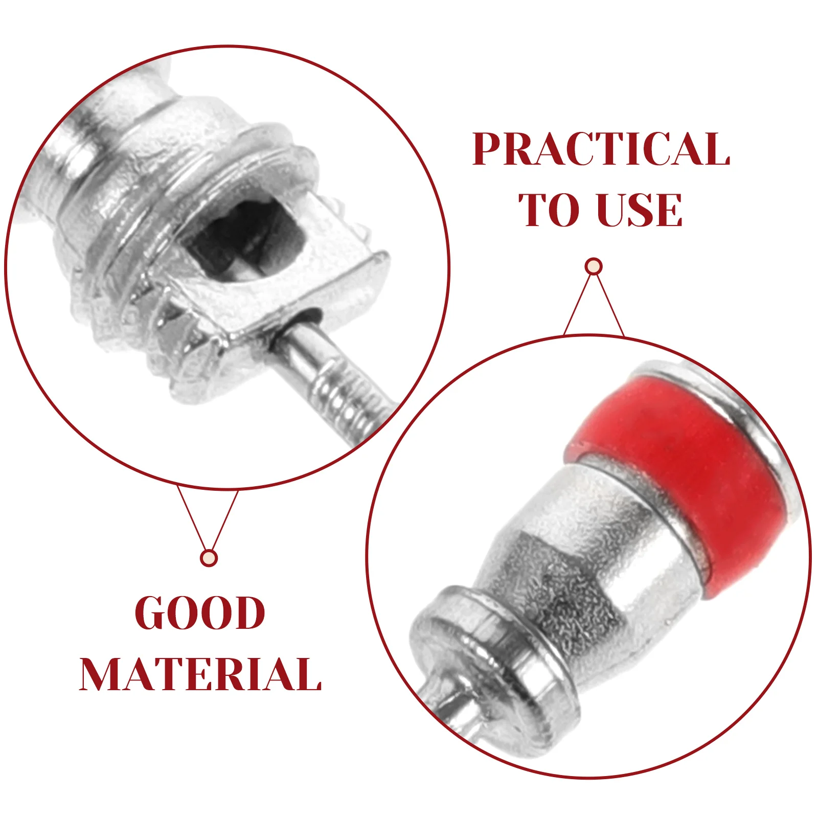 

100pcs Tire Valve Core Copper Nickel Plated Heavy Duty Stem Replacement for Car Truck Motorcycle Bicycle ATV 300PSI