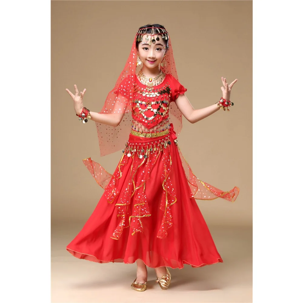 Children\'s Indian Dance Costume June 1 Dance Costume Girls\' Belly Dance Costume Belly Dance Belt  Costumes  Belly Dance Costume