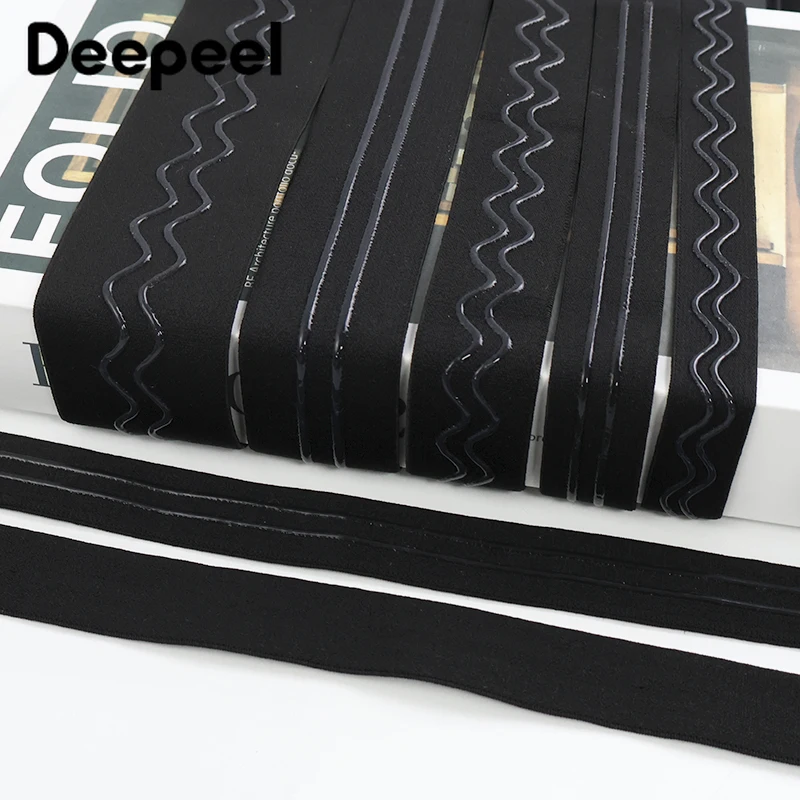 

2/5/10M 20-55mm Silicone Anti-slip Elastic Band Waistband Stretch Tapes Sport Clothes Belt Decor Rubber Bands Sewing Accessories