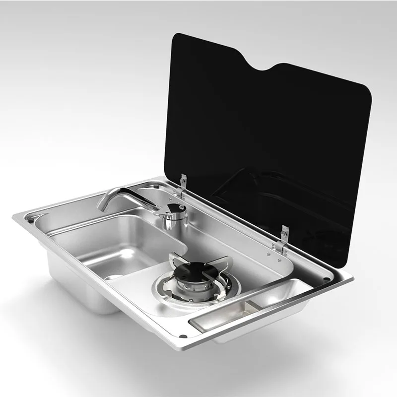 Gas stove with lid RV sink with lid hardware accessories for sink with lid