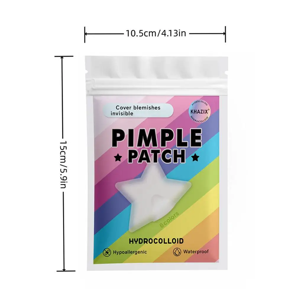 280 قطعة بقع بثرة البولي ايثيلين الملونة على شكل نجمة لطيف بثرة غطاء ملصق غير مرئية حب الشباب إزالة ملصقات الوجه العناية بالبشرة