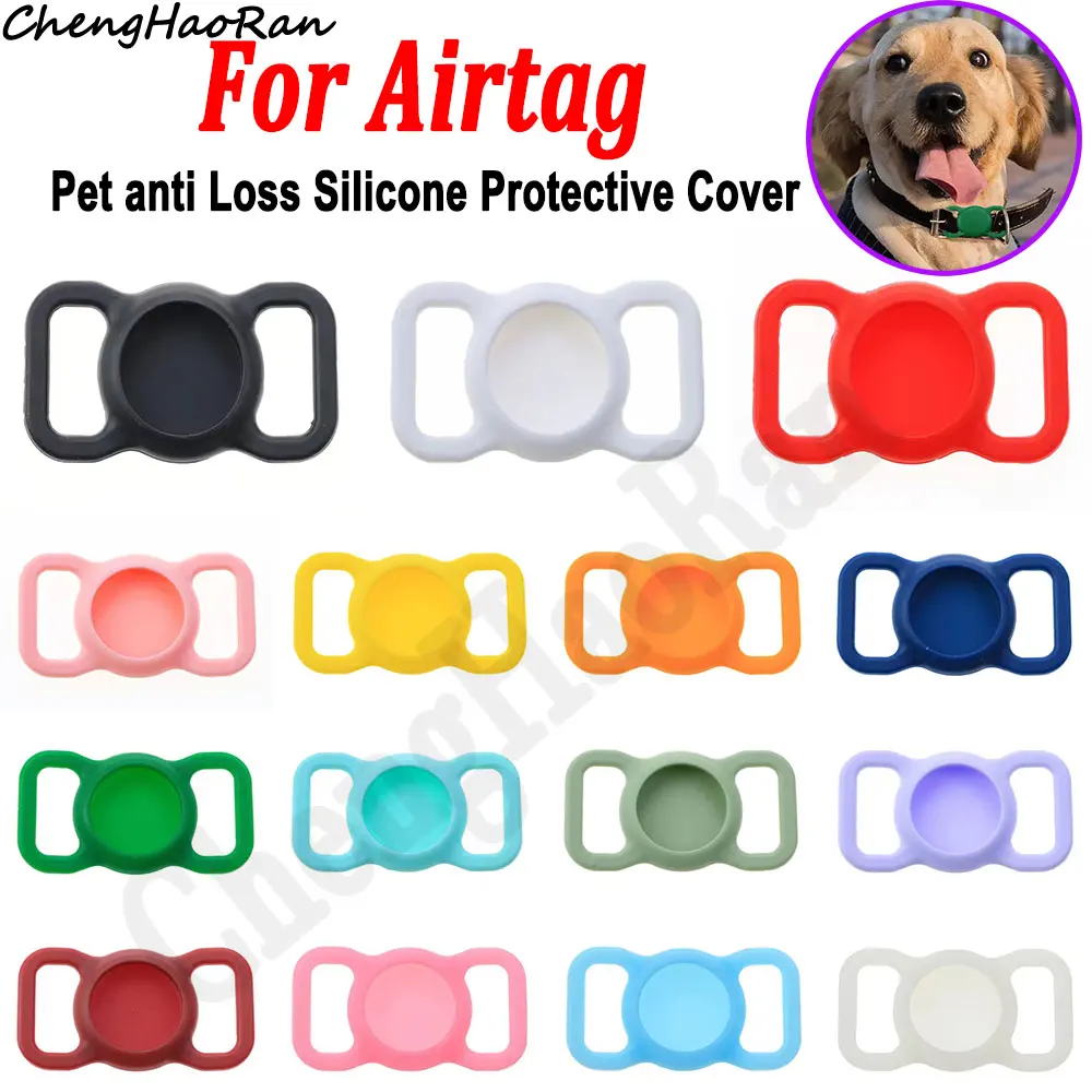 1 Pc Durable Scratch and Loss Resistant Sleeve Keychain Sleeve For AirTag Pet Tracking Device Soft Silicone Protective Cover