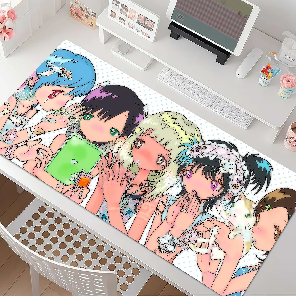 Cartoon Y2K Cute Mouse Pad Anti Slip Rubber Edge Locked Thickened Laptop Gaming Desk Mat