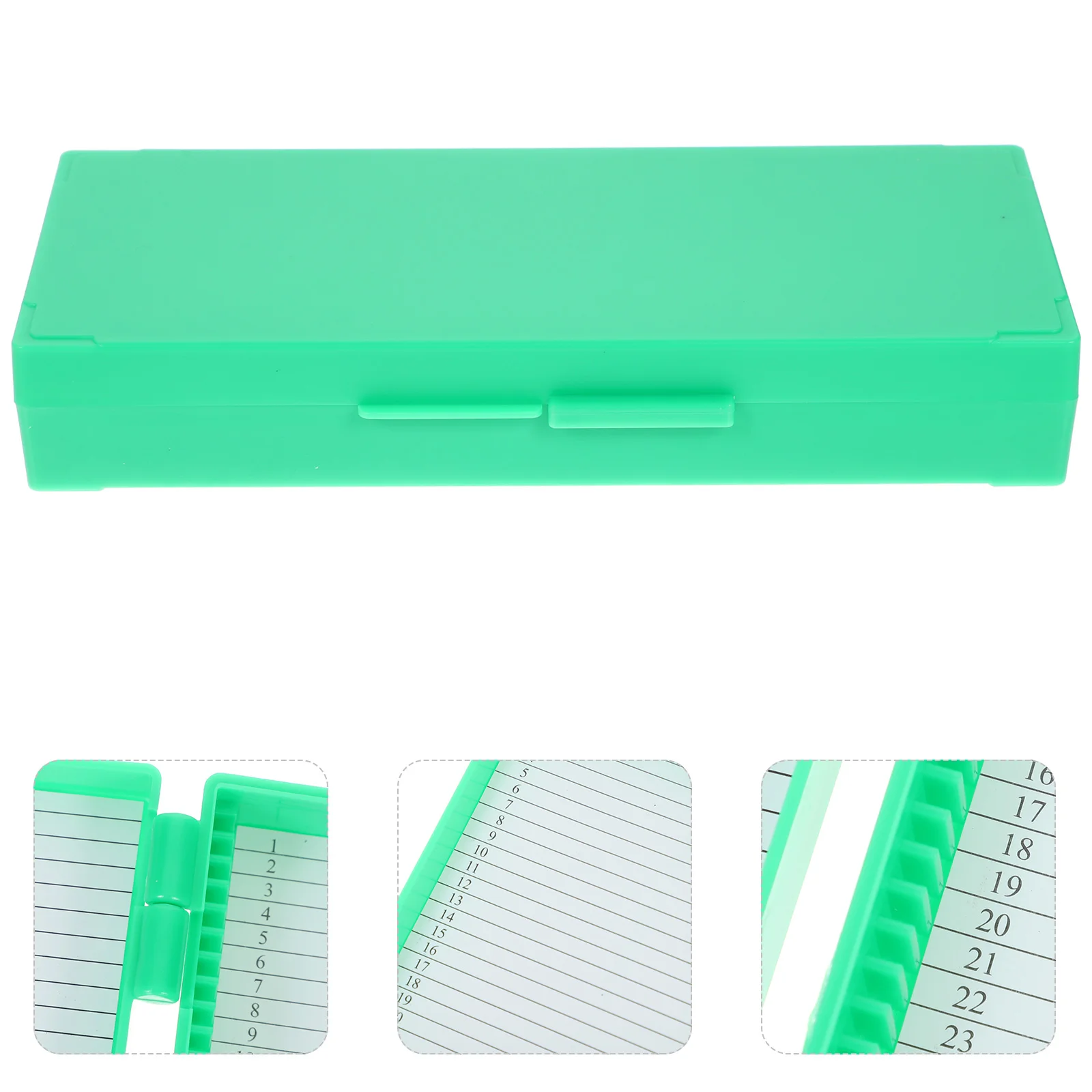 Tray Storage Caddy Microscope Slides Holder Abs Container Storing Tool