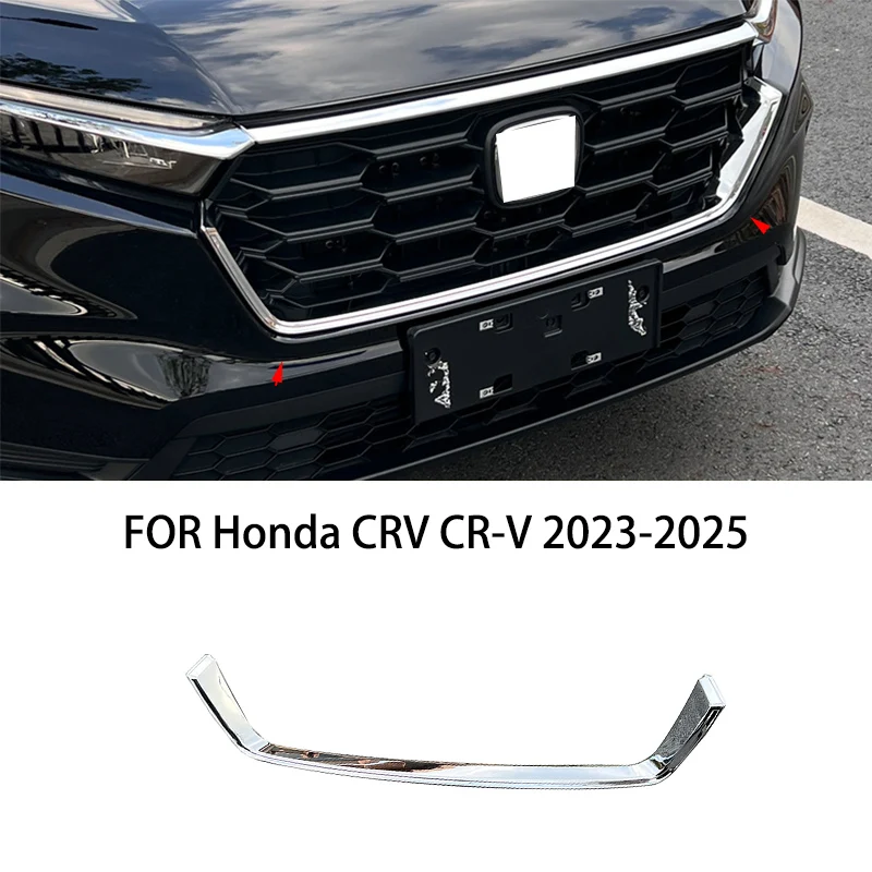 

FIT FOR Honda CRV CR-V 2023-2025 ABS black Carbon fiber Cover TrimSand barrier strip Grille engine hood decoration molding
