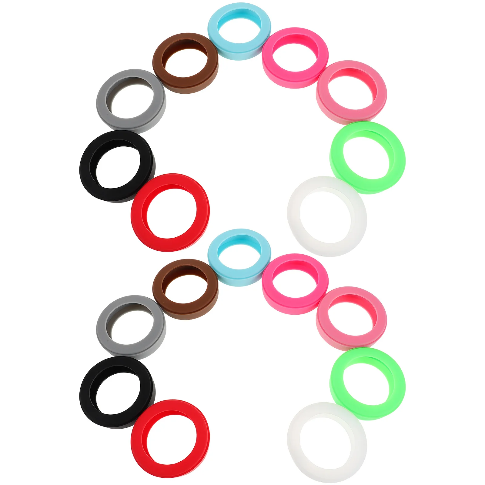 

18Pcs Silicone Cord Organizer Reusable Cable Management for Wires Earphones Chargers Portable in Assorted Colors