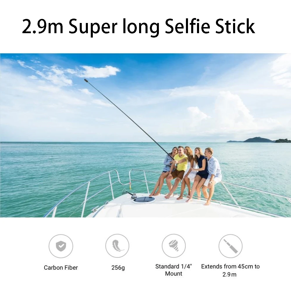 3M Teleskopstange aus Kohlefaser für 360Insta X54 Gopro11/10 DJI Action5 zur Mikrofon-Aufnahme und als Interviewstange – Detail 7