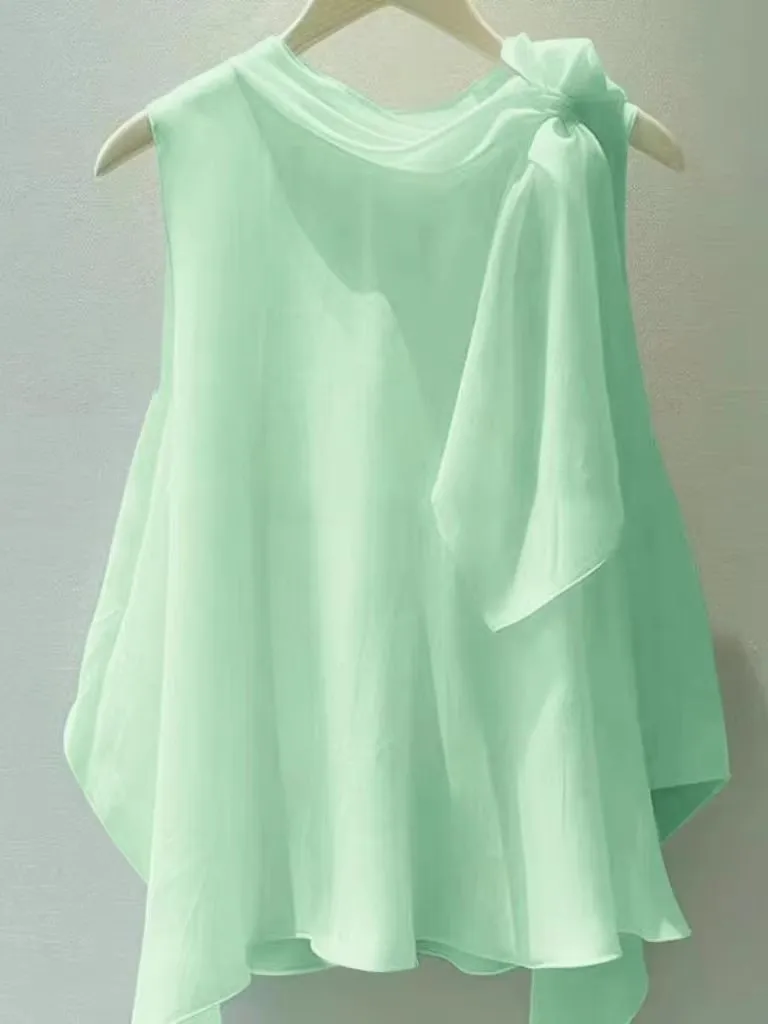 

Ele een Svel irt Women's Faionable Unique Top Commute Sle Korean Version Loose Fit round Ne Summer New