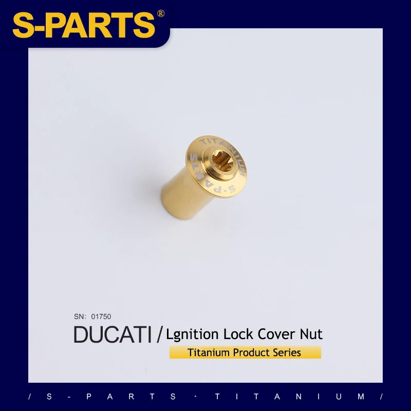 1PCS S-PARTS S-TC4 M6 Titanium Screw Ignition Lock Cover Nut Gold Black Blue Purple Candy Fits DUCATI Motorcycle Modification