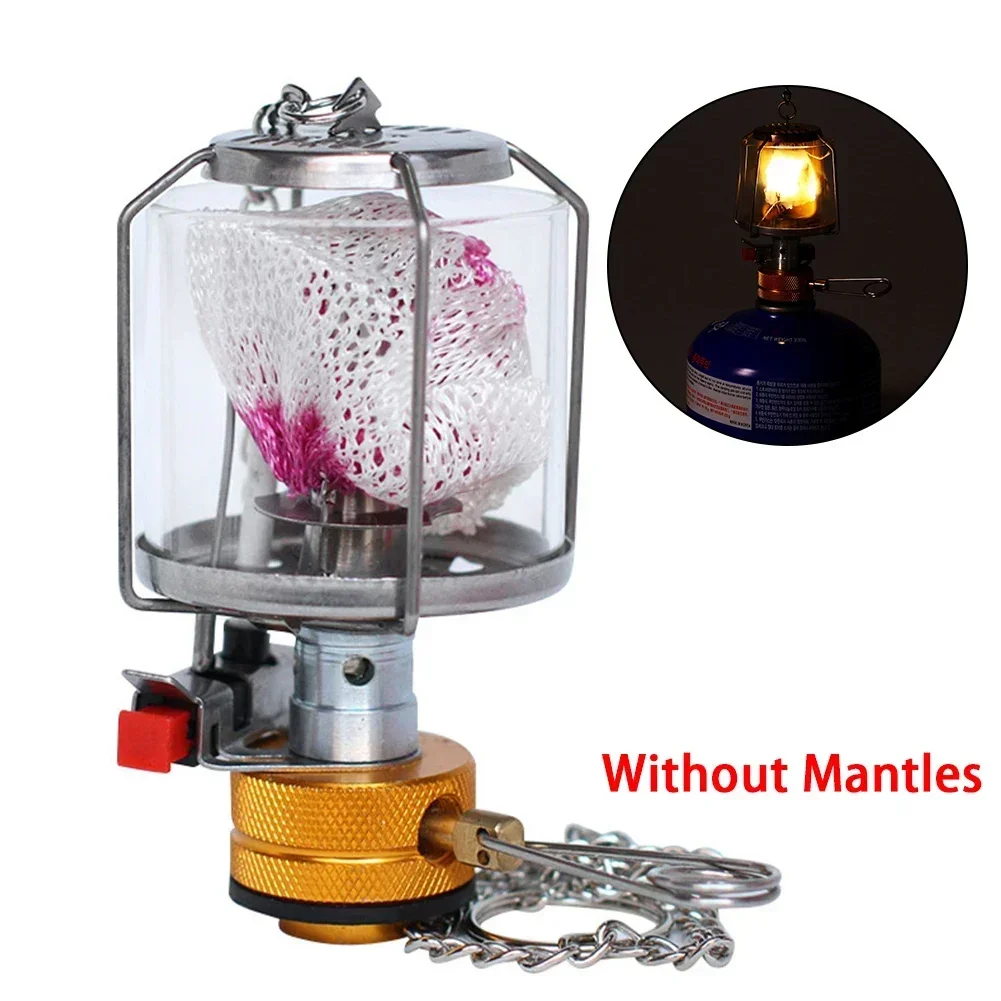 Gas Lamp Outdoor Camping Tent Lantern Mini Portable Gas Burner Windproof Light Camping Supplies Lighting Equipment