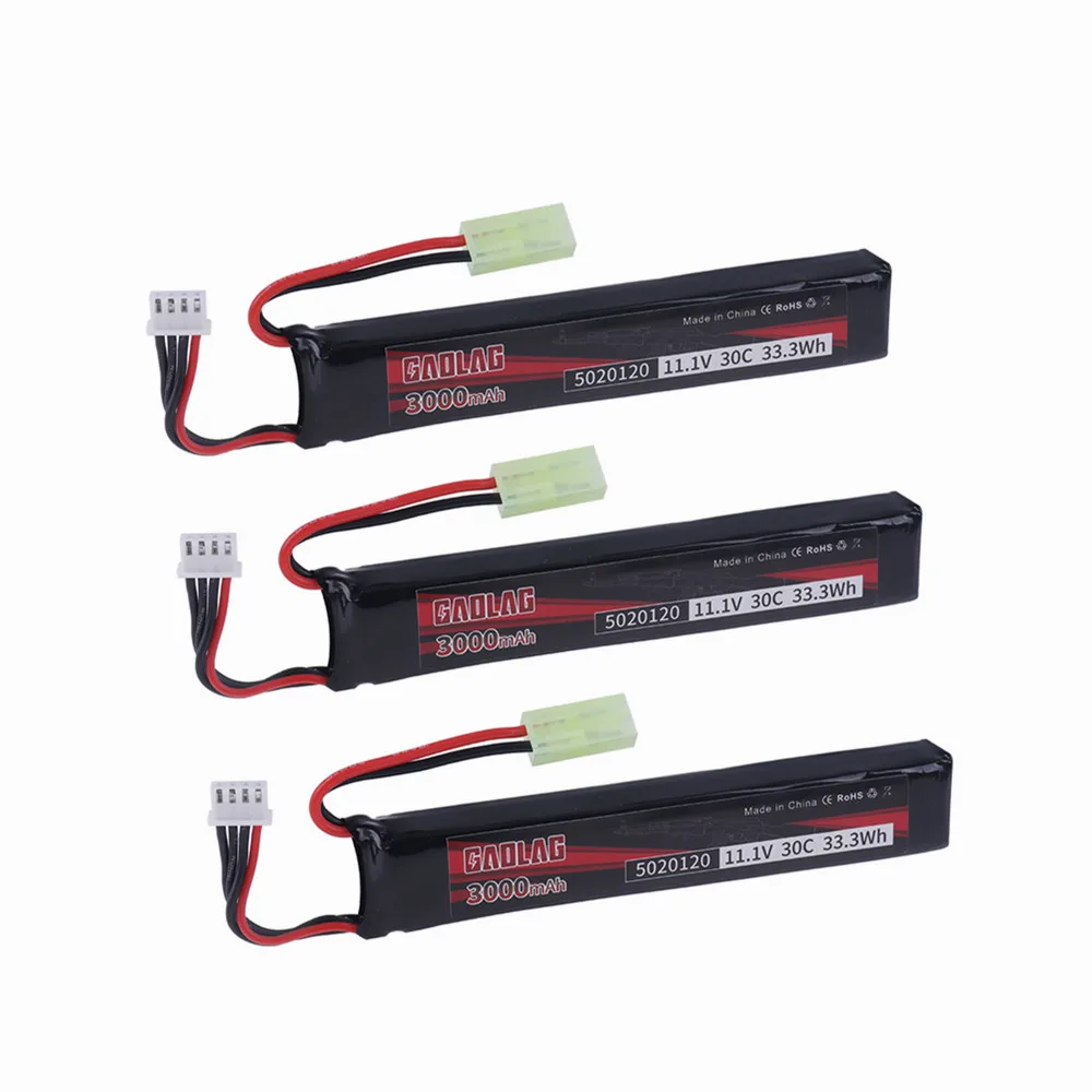 Wasserpistole Airsoft LiPo Akku 3S 11,1V 3000mAh 5020120 T/Kleiner Tamiya-Stecker für Airsoft BB Air Pistole Elektrospielzeug Pistolen Teile