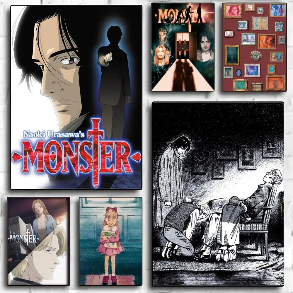 N-Naoki Urasawa S Monster Anime Poster HD art sticky wall waterproof home living room bedroom bar aesthetic decoration