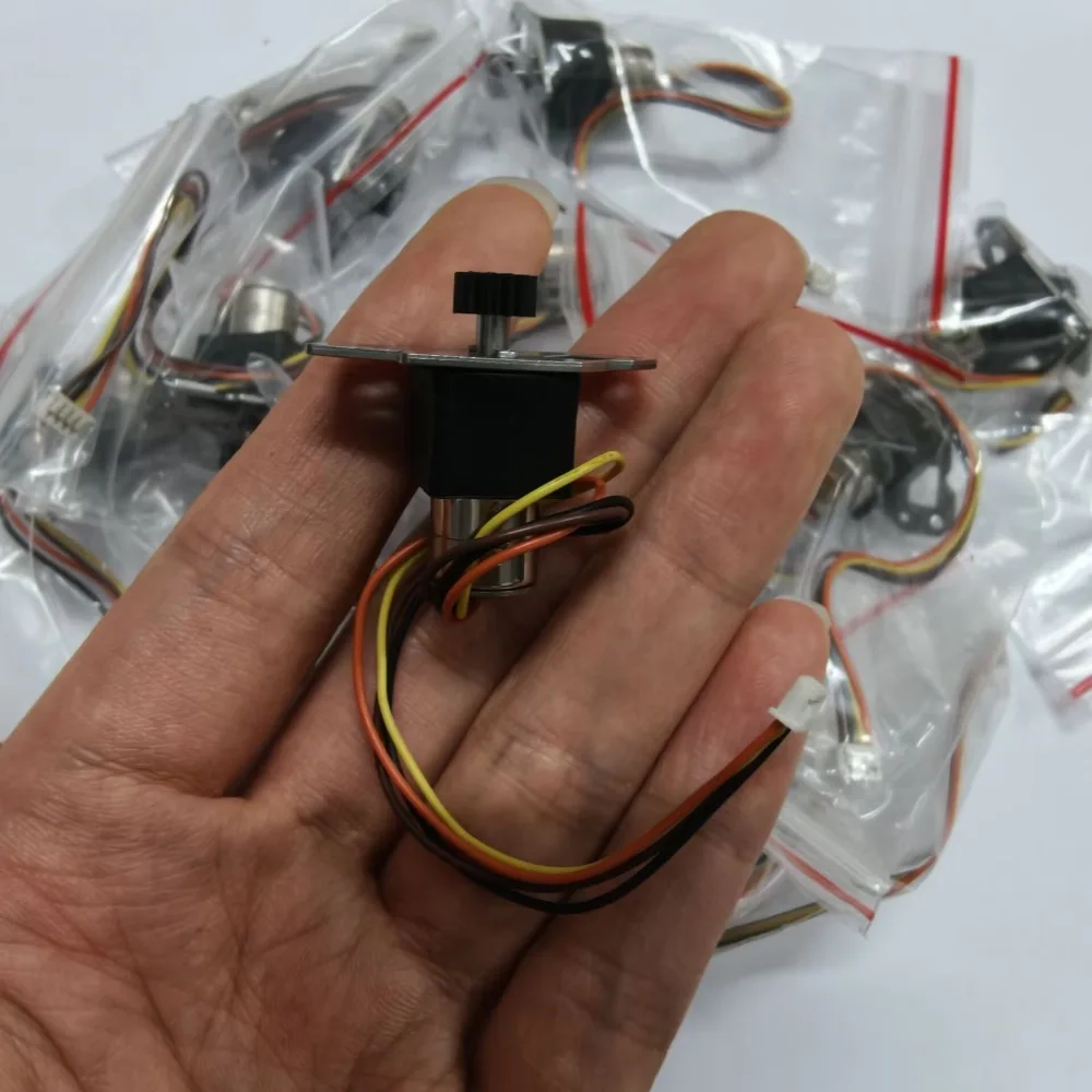 1pc Mini 10BY DC 5V Stepper Motor 2-phase 4-wire Micro Full Metal Gearbox Precision Gear Stepping Motor DIY Robot Camera Monitor