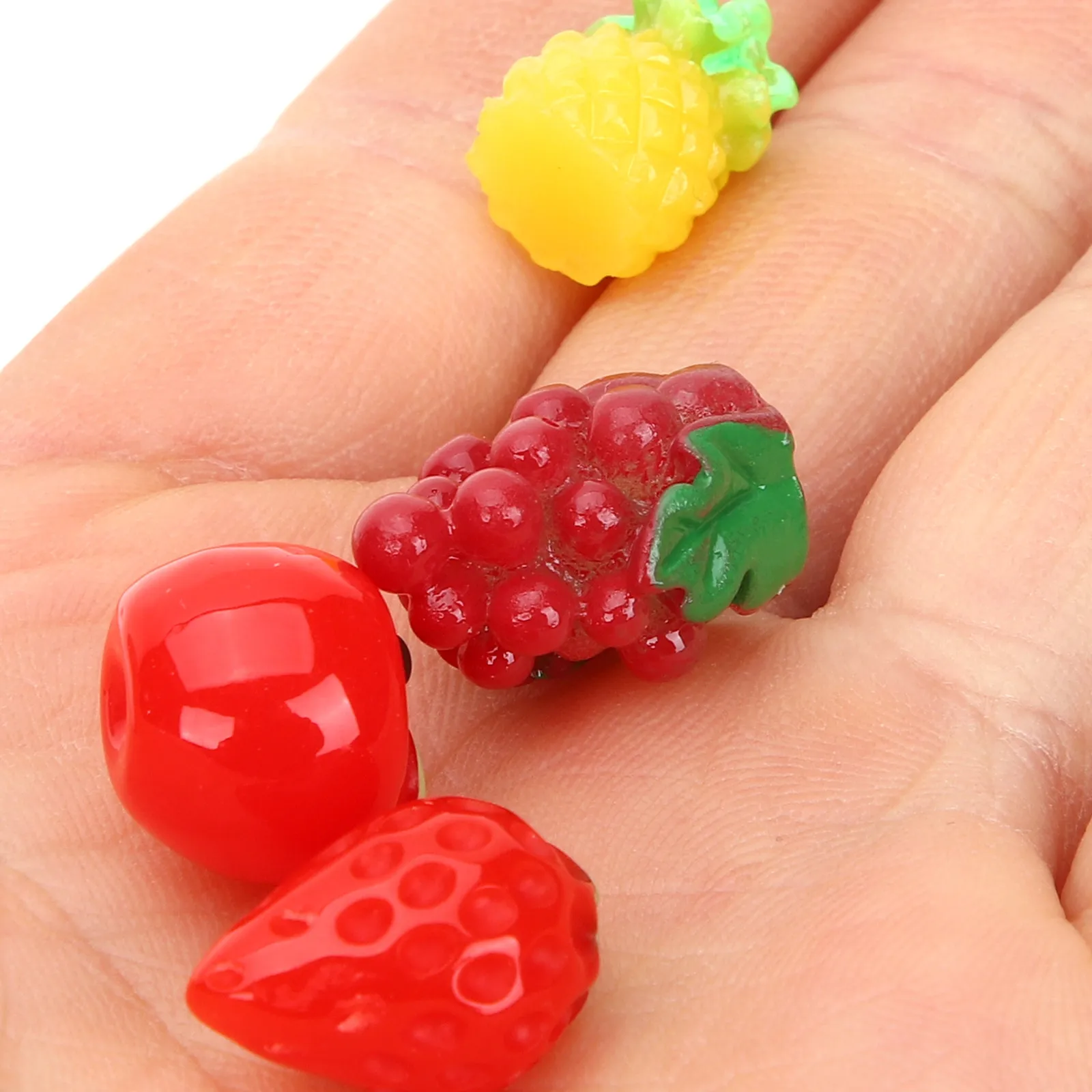 

4 Boxes Mini Fake Fruit Simulation Realistic Miniature Kitchen Accessories Mini House Pretend Play Micro Fruit Shop Decor