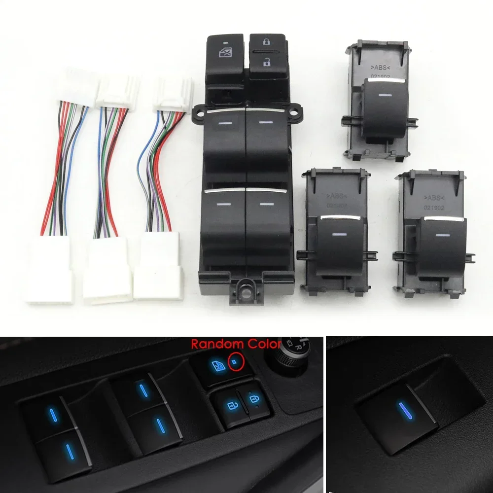 

LHD Electric LED Window Glass Lifter Close Open Control Switch Button For Toyota RAV4 Camry CHR Avalon Corolla Karis Yaris Cross