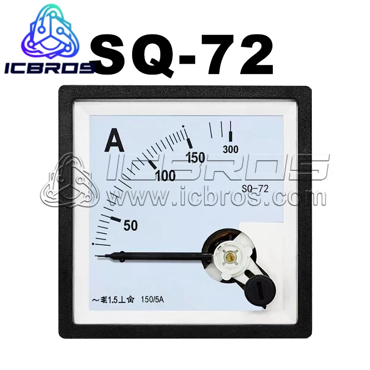 SQ72 Instrument SQ-72 AC Ammeter 1A 2A 3A 5A 10A 15A 20A 30A 50A 30A 50A 75A 100A 150A 200A 250A 300A 400A 500A 600A 800A 1000A