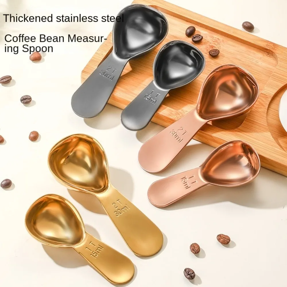 

Durable Stainless Steel Coffee Scoops 1 Tbsp or 2 Tbsp 15/30ml Ergonomic Tablespoon Powder Scoop Bar Barista Tools
