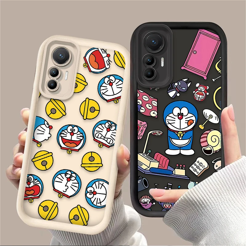 Cartoon D-Doraemon Silicone Case for Xiaomi 14T 13T 12T 11T 13 12 11 Lite 5G NE POCO X6 X5 F6 F5 F3 X4 GT X3 NFC M5S C65 M6 Pro