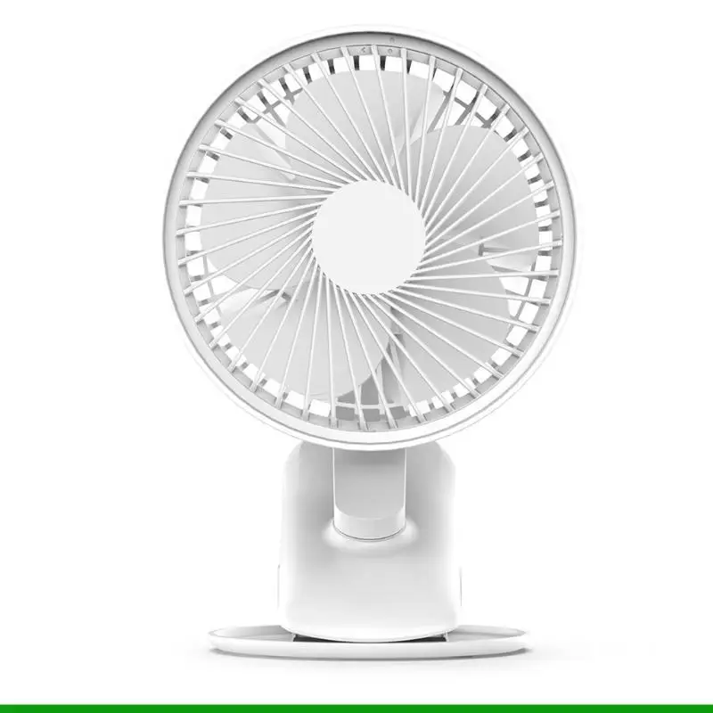 

U55C Portable Desk Fan Sturdy Clamp 360° Rotation 3 Speed With LED Warm Lamp 2000mAh Battery Quiet Operation for Home Office
