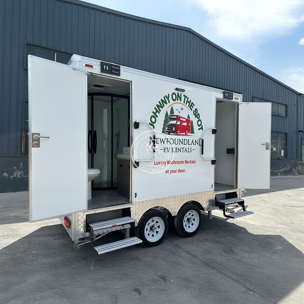 

Customize Outdoor Toilet Mobile Bathroom Toilets Trailer Portable Luxury Restroom Shower Trailer