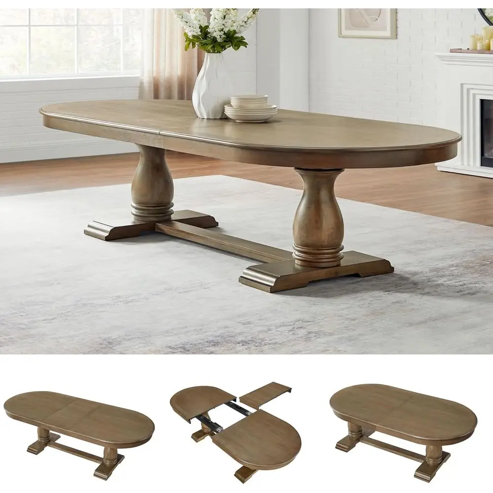 

Большой обеденный стол из массива дерева, в стиле модерн, на 6-10 персон, отделка под дуб