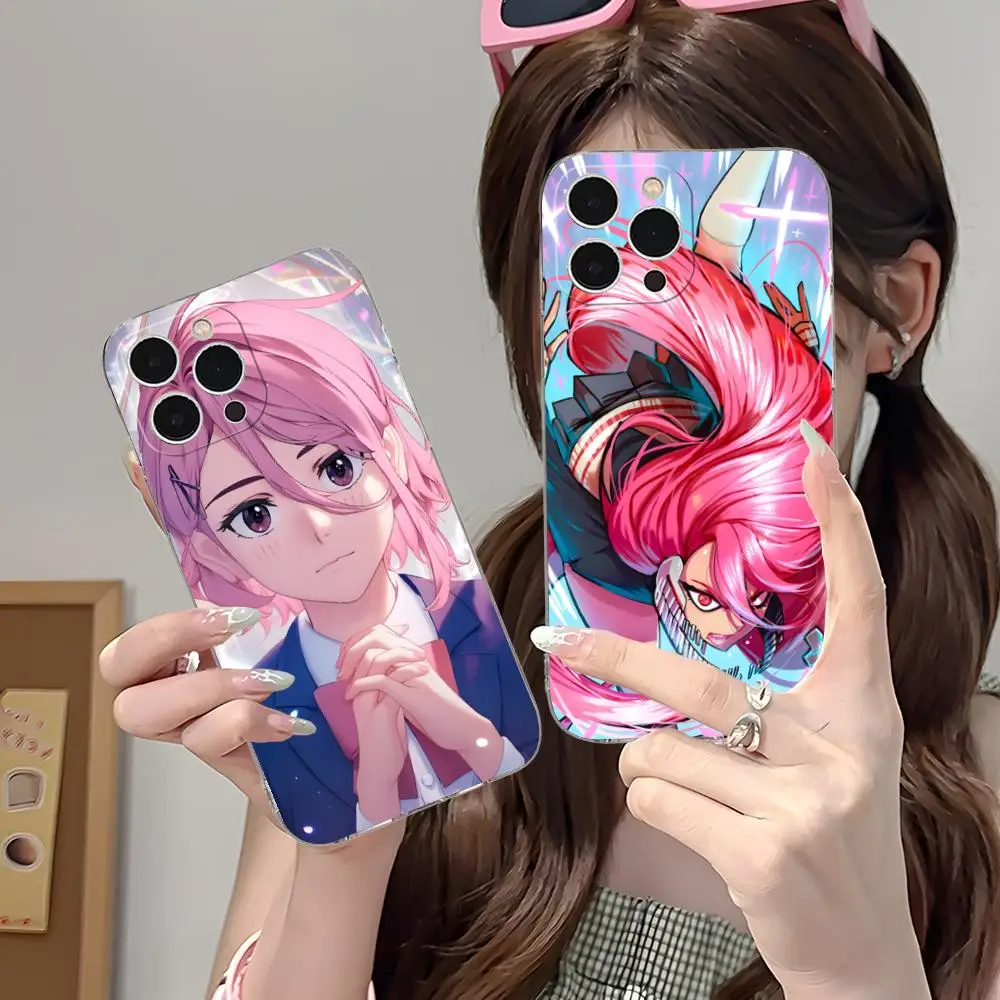 

Dandadan Aira Shiratori Phone Case for iPhone 16 15 14 13 12 11 X XR XS 8 6 Pro Max Plus Mini Clear Colour Protective Cellphones