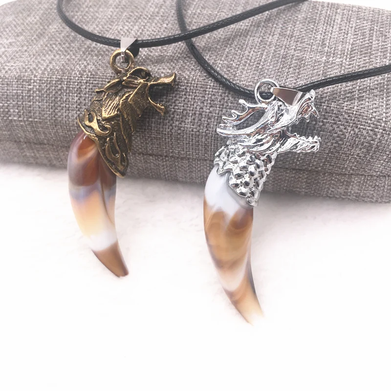 Fashion Men Jewelry Alloy Wolf Pendant Wolf / Dragon Beast Pendant Necklace