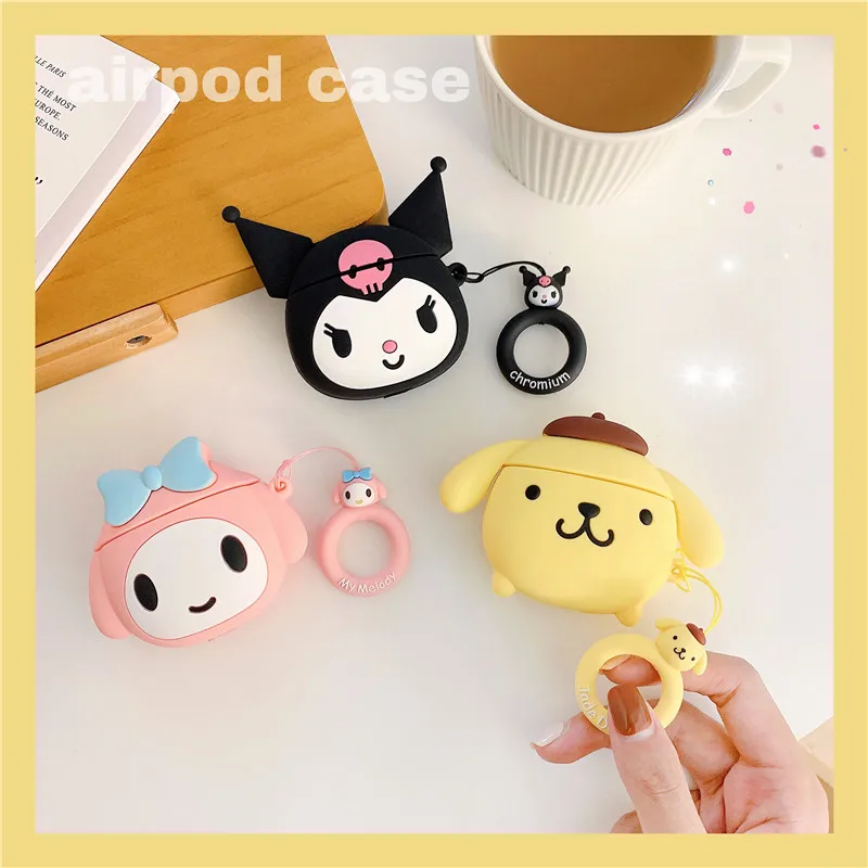 Sanrio For Airpods Case,Melody Kuromi Pompompurin Case For Airpods Pro 2 Case,Silicone Earphone Anime Cover For Kids Boys Funda