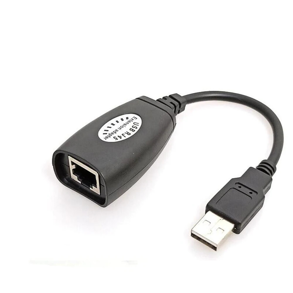 Cat6/Cat5/Cat5e 6 LAN Ethernet Network Extension Cable with USB 2.0 Male to Female Adapter