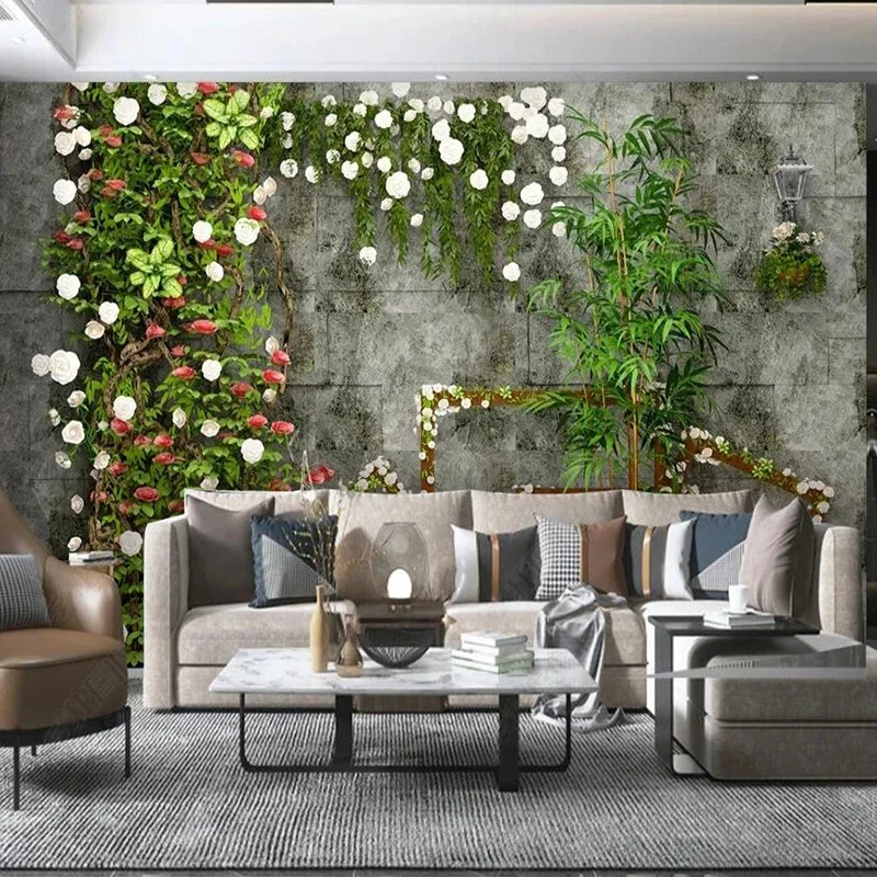 Custom Mural Wallpaper Modern Vine Climbing 3D Wall Cloth Living Room TV Background Home Decoration Papel Pintado Pared Bedroom