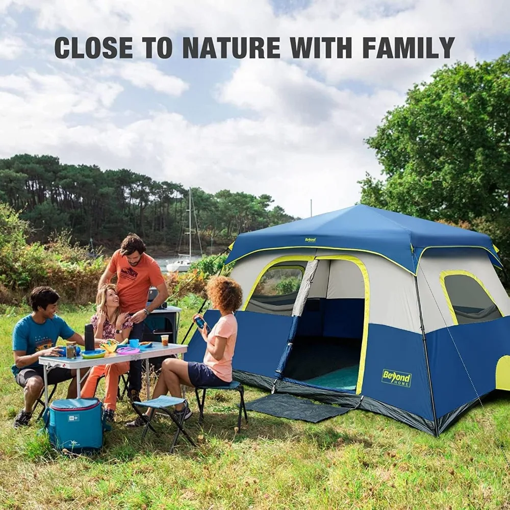 

Cabin Tent,8 Person/10 Person Camping Tents Setup in 60 Seconds with Rainfly Windproof Tent with Carry Bag for Family Camping