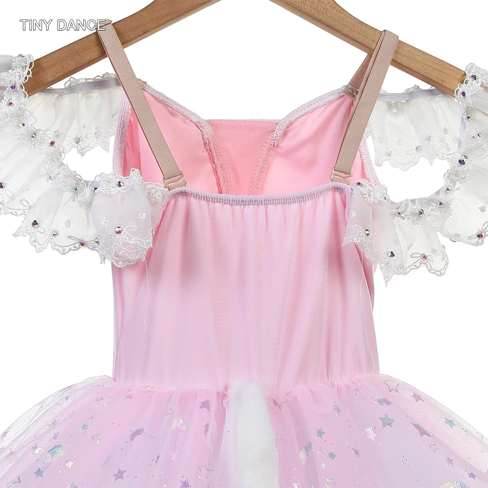 Dziecięca i damska różowa romantyczna spódniczka baletowa Tutu Kostium do tańca Baleriny Puszyste Tutusy Odzież do występów 26014