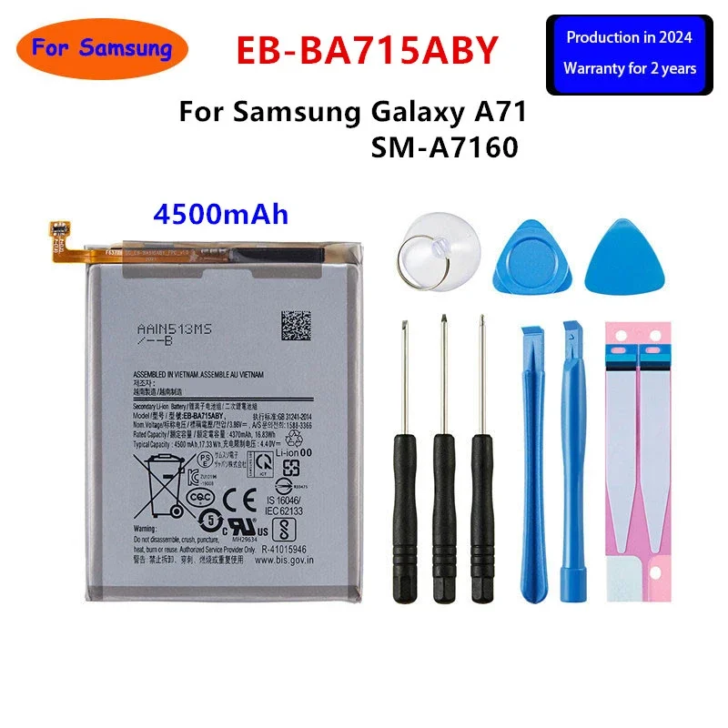 Brand New Battery For Samsung Galaxy A54 5G A24 4G A9 2018  A7 2018 Version A71 A41 A415  A70 A705 A50 A60 S10 Lite A71  A13 5G