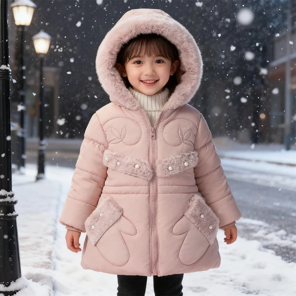 1-5 jahre Baby Mädchen Kleidung Herbst Winter Neue Jacke Verdickt Fleece Baumwolle Mädchen Mantel Warm Halten Oberbekleidung kinder Kleidung