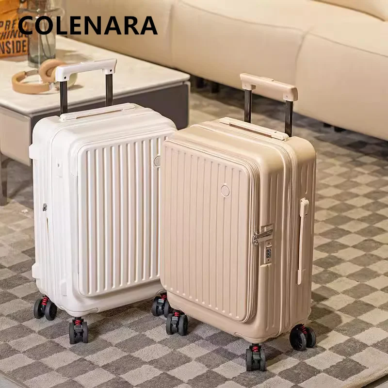 

COLENARA Women's Suitcase 20"22"24"26"28"30"32 Inch Large Capacity Trolley Case PC Boarding Box with Wheels Rolling Luggage