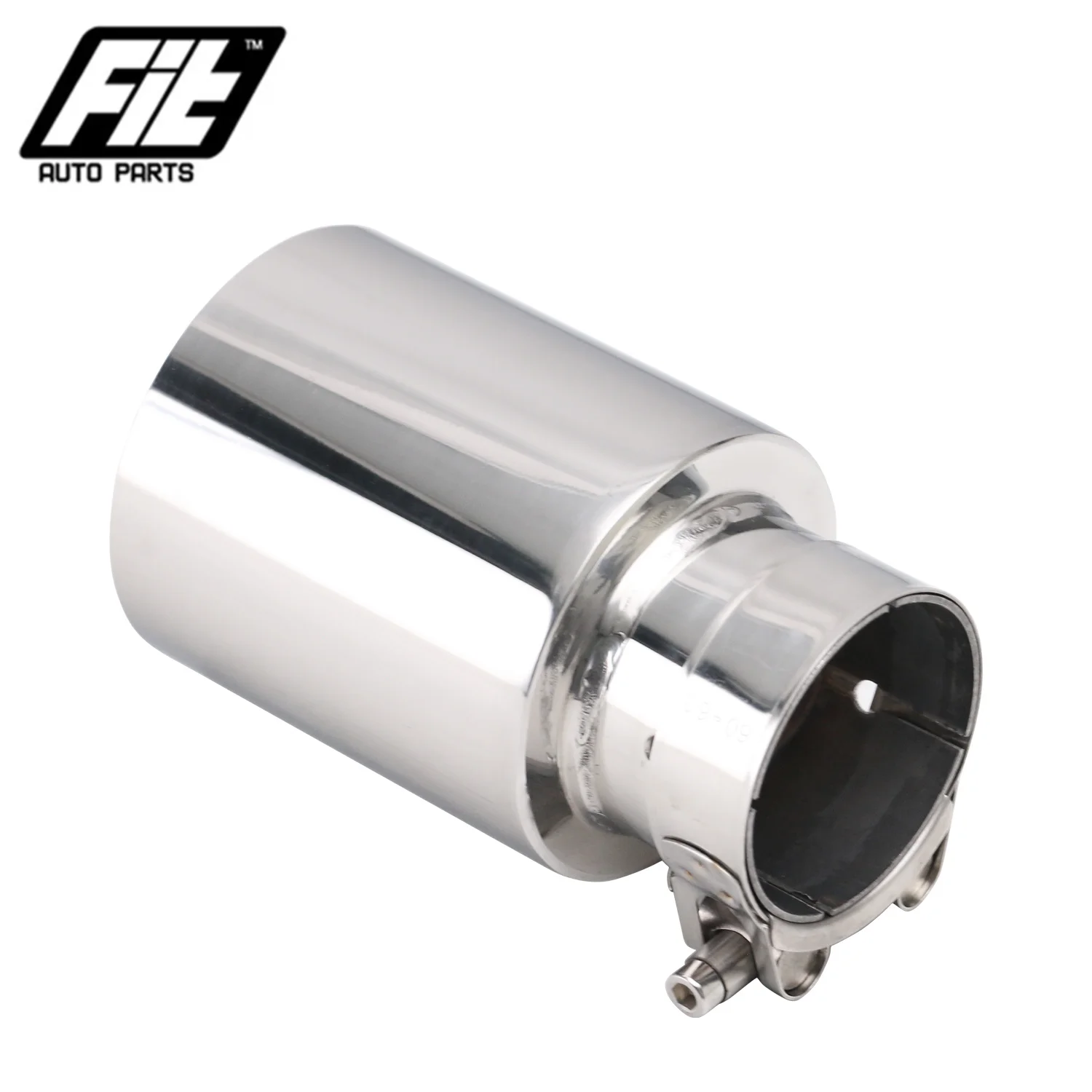 Einlagige Auto-Auspuffendrohre aus Edelstahl, 2,5'' Einlass zu 3,5'' 4'' Auslass, Schalldämpfer-Endrohr mit Klemme – Detail 4