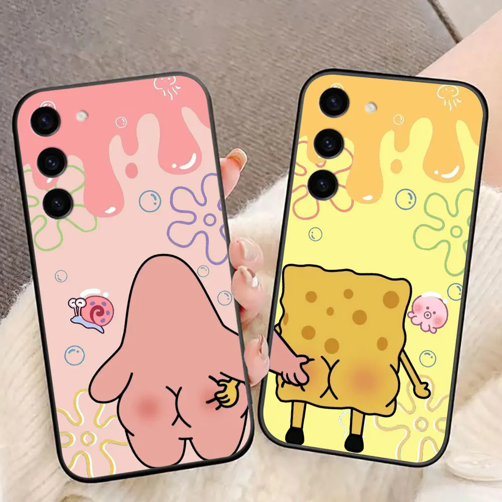 P-Patrick Star S-Spongebob Phone Case For Samsung Galaxy S26 S25 EDGE S24 S23 S22 S21 S20 FE S10 Ultra PLUS LITE DIY Case Cover