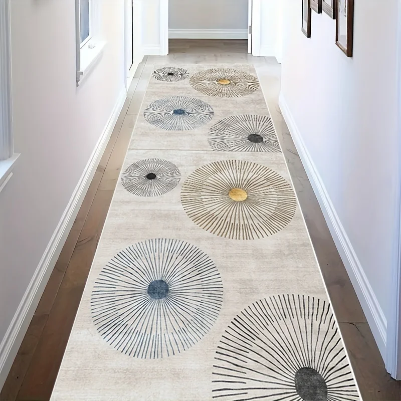 VIKAMA Modern Abstract Corridor Carpet Dirt-Resistant Non-Slip Kitchen Strip Carpet Balcony Bedroom Floor Mat Home Decoration