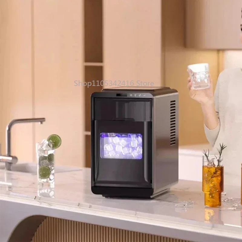 220V Household & Commercial Ice Maker Machine Fast Cooling Energy Saving Half-MoonIceCubeMakerwithBlackHousingforHomeBusinessUse