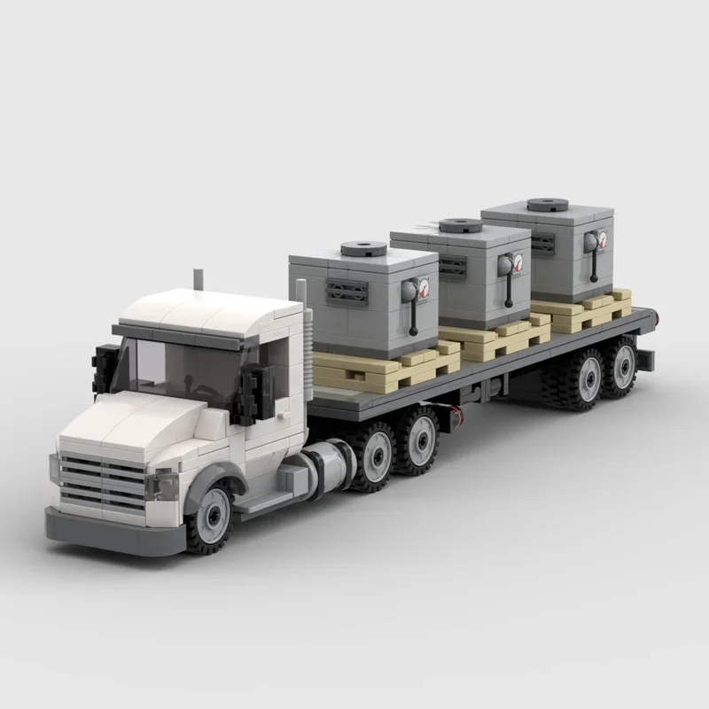 483 piezas MOC Kenworth Day Cab Heavy Hauler City Cargo, Bloques de Construcción, Regalos para Festivales, Juguetes Educativos, Ladrillos de Construcción