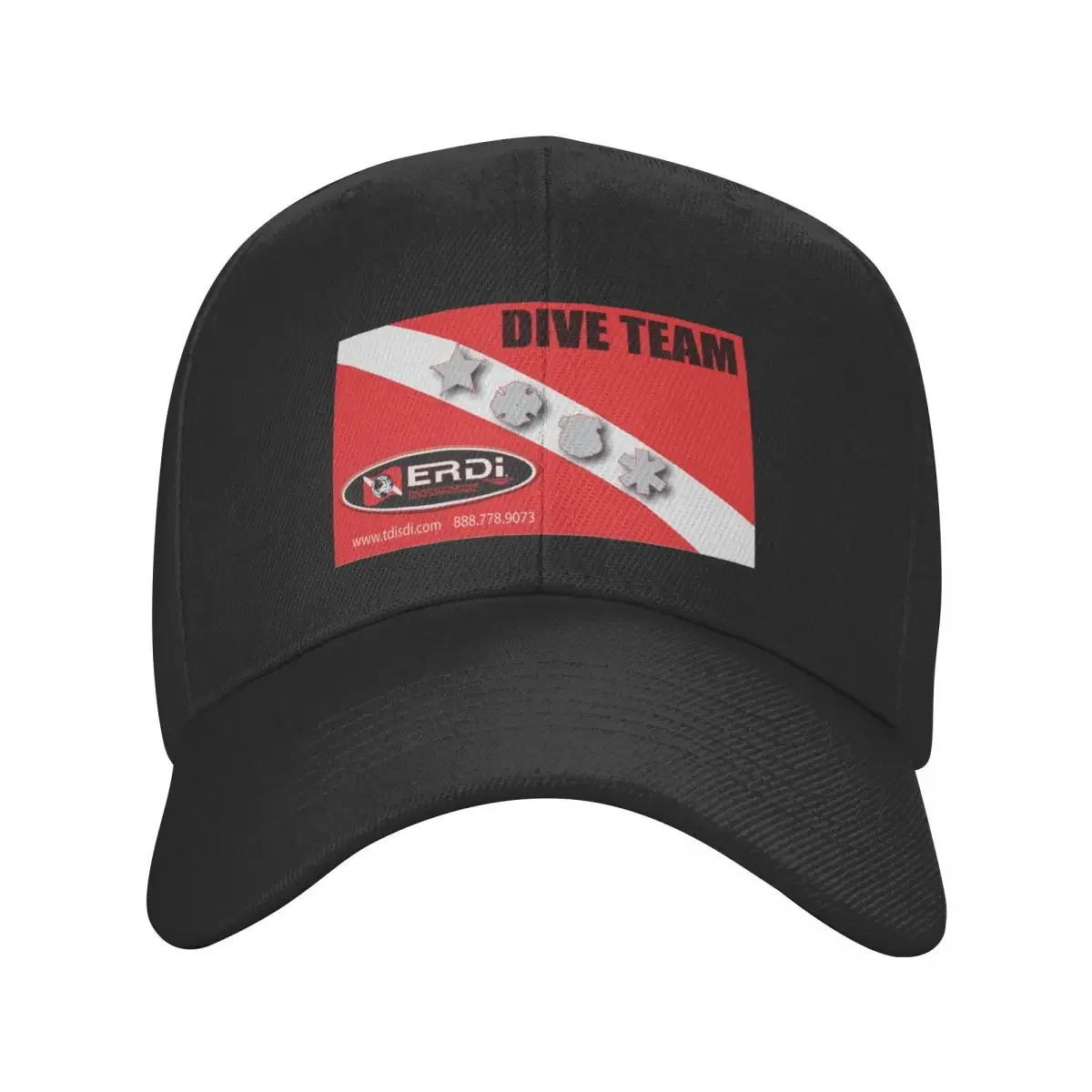 Emergency Response Diving International (ERDI) - Dive Team with Shields Baseball Cap Hat Beach Boy Child Women's